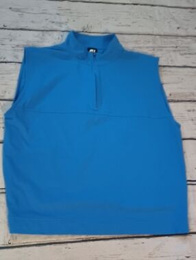 FJ Footjoy Men's Cornflower Blue 1/4 Zip Vest L